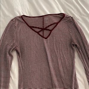 long sleeve striped shirt